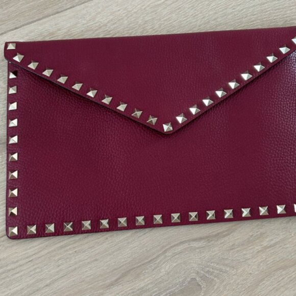Valentino Garavani Rockstud Large Envelope Clutch Bag - Picture 1 of 6